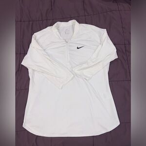 Nike Dri-FIT White Zip Pullover Women’s XL